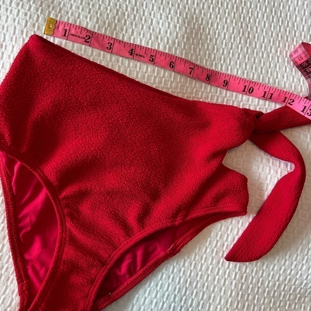 Suboo Giselle Cut Out High Waisted Bottoms In Red - Picture 8 of 16